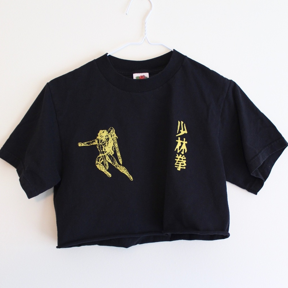 Up-cycled Cropped Graphic T-Shirt